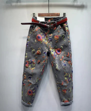 Floral Ease Harem Jeans