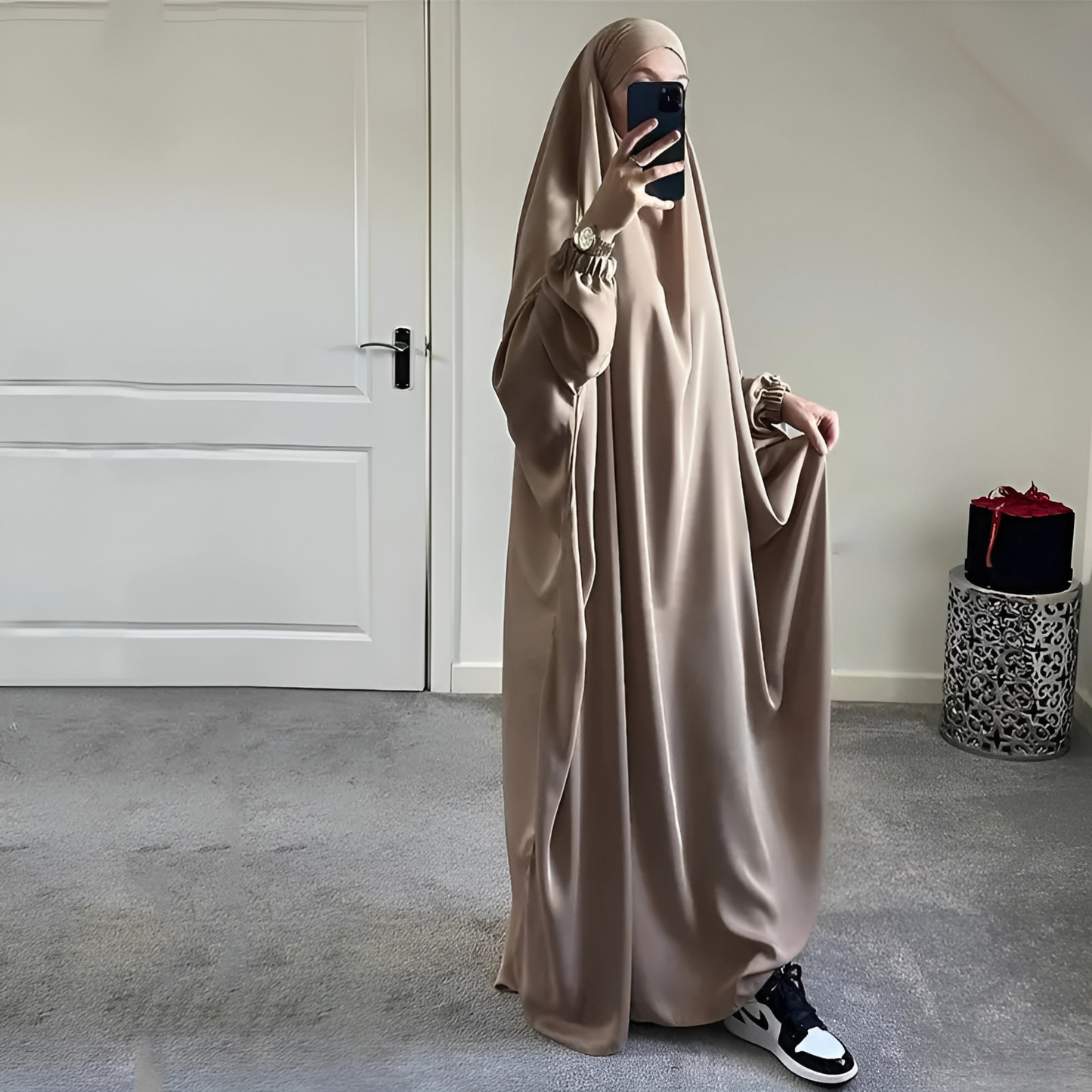 Ramadan Eid Hooded Abaya Women Prayer Garment