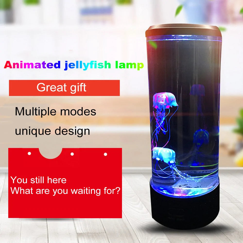 Color Changing LED Jellyfish Aquarium Night Light with USB Charging