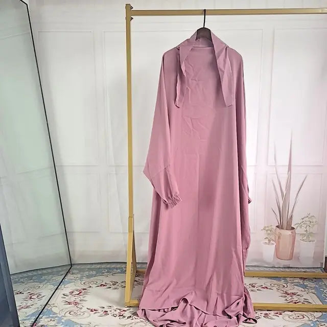 Ramadan Eid Hooded Abaya Women Prayer Garment